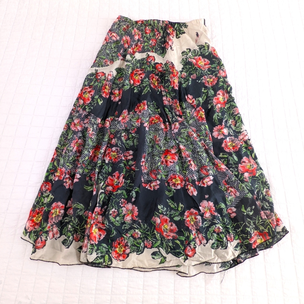 Johnny Was silk skirt
